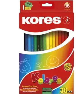 Hračky KORES - Pastelky Kolores Hexa 36 barev