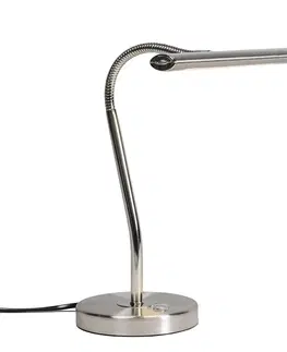 Stolni lampy Moderní stolní lampa z oceli vč. LED - tablo