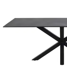 Jídelní stoly Dkton Keramický jídelní stůl Neele 160 cm černý