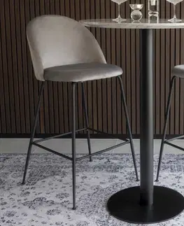 Barové židle Norddan Designová barová židle Kristopher, šedá / černá