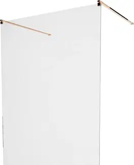 Sprchové zástěny MEXEN/S KIOTO samostatně stojící sprchová zástěna 130 x 200, transparent 8 mm, růžové zlato 800-130-002-60-00