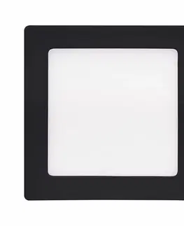 LED stropní svítidla Solight LED mini panel CCT, přisazený, 12W, 900lm, 3000K, 4000K, 6000K, čtvercový, černá barva WD171-B