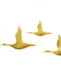 Dekorativní předměty KARE Design Dekorace na zeď Flying Ducks (set 3 kusů)