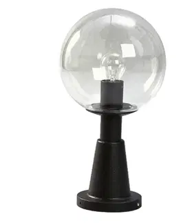 Sloupková světla Albert Leuchten Soklové světlo černé, s křišťálovým sklem