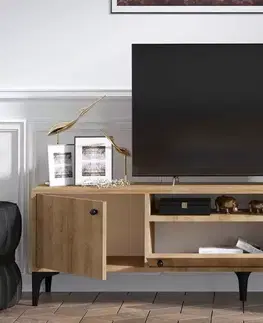 TV stolky Sofahouse Designový TV stolek Jaeson 180 cm vzor dub