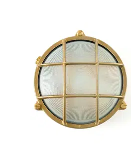 Rustikální venkovní nástěnná svítidla FARO NORAY mosazná nástěnná lampa