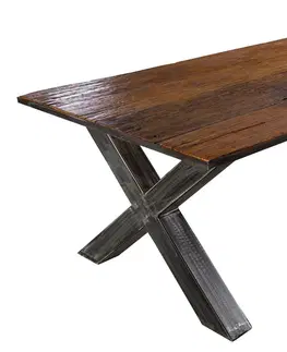 Jídelní stoly LuxD Designový jídelní stůl Shark X 180 cm recyklované dřevo
