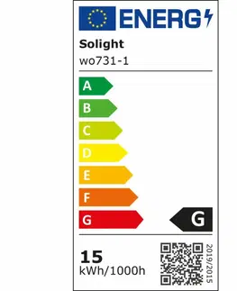 LED venkovní nástěnná svítidla Solight LED venkovní osvětlení, přisazené, kulaté, IP54, 15W, 1150lm, 4000K, 22cm WO731-1