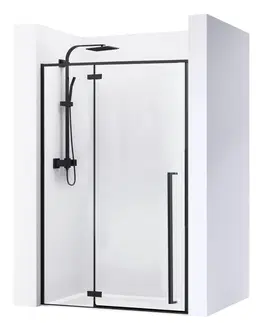 Sprchové kouty REA Sprchové dveře FARGO BLACK MAT 110 cm