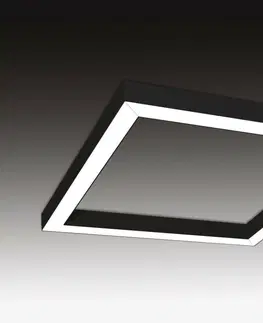 Designová závěsná svítidla SEC Závěsné LED svítidlo nepřímé osvětlení WEGA-FRAME2-AA-DIM-DALI, 50 W, černá, 886 x 886 x 50 mm, 3000 K, 6540 lm 321-B-003-01-02-SP