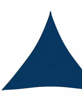 Stínící textilie Stínící plachta trojúhelníková 4 x 5 x 5 m oxfordská látka Dekorhome Modrá