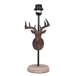 Lampy Základna k lampě Jelen hnědý - Ø 20*46 cm E27 / Max 60w Clayre & Eef 6LMP159