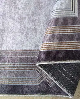 Moderní koberce Vícebarevný vzorovaný koberec se zlatým vzorem