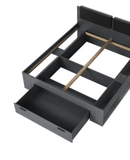 Ložnicové sestavy Ložnice ZANDER 2 s postelí 180x200 cm, dub carbon