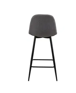 Barové židle Dkton Designová barová židle Alphonsus světlešedá
