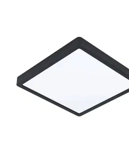 Stropní svítidla EGLO Stropní svítidlo LED Fueva 5, IP20 černé 28,5x28,5cm