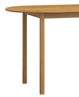 Jídelní stoly Stůl DASHEN 4, oválný 115x70, masiv borovice, moření: olše