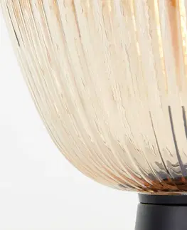 Stolní lampy Brilliant Stolní lampa Kaizen ze skla, jantar Ø 25 cm