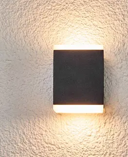 Venkovní nástěnná svítidla Lucande Venkovní nástěnné světlo Sarah s LED a difuzorem