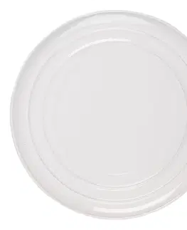 Talíře Bílý vroubkovaný talíř Romantic Intense - Ø 28*3 cm Clayre & Eef RIFP