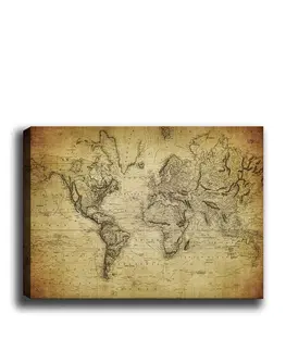 Obrazy Wallity Obraz MAP OF THE CONTINENTS 70 x 100 cm