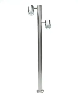 Stojací svítidla Light Impressions Deko-Light stojací svítidlo Zilly II 220-240V AC/50-60Hz GU10 2x max. 10,00 W 1000 mm stříbrná 733063