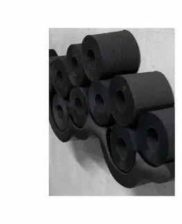 WC štětky Toaletní papír Black Label černý 3-vrstvý, 6 ks