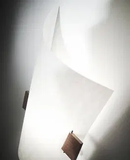 Nástěnná svítidla Domus Designové nástěnné světlo PLAN B s tmavým dřevem