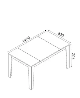 Jídelní stoly Kalune Design Jídelní stůl COSTA 76 cm hnědý