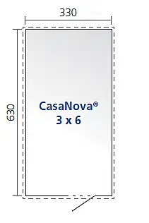 CASANOVA Biohort Zahradní domek BIOHORT CasaNova 330 x 630 (tmavě šedá metalíza) orientace dveří vpravo