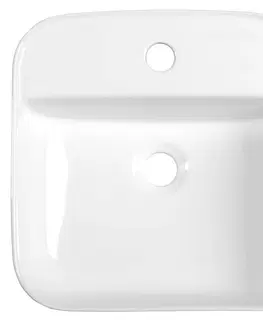 Umyvadla SAPHO MOLVENO keramické umyvadlo na desku, 39,5x39,5 cm, bílá AR453