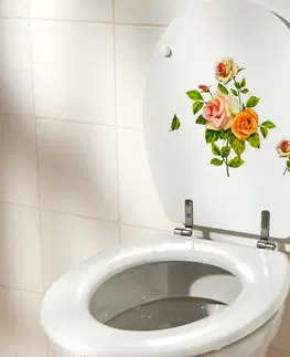 Koupelna 2dílná nálepka na WC "Růže"