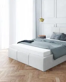 Postele FDM Čalouněná manželská postel FRESIA | 180 x 200 cm Barva: Bílá