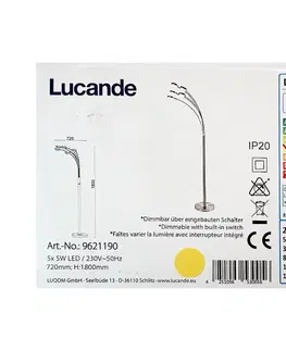 Lampy Lucande Lucande - LED Stmívatelná stojací lampa CATRIONA 5xLED/5W/230V 