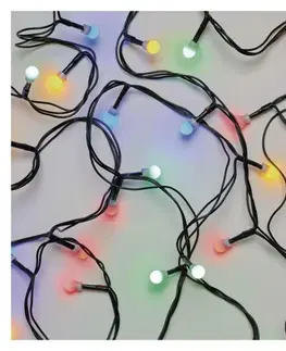 LED řetězy EMOS LED vánoční cherry řetěz – kuličky, 20 m, venkovní i vnitřní, multicolor, programy D5AM06