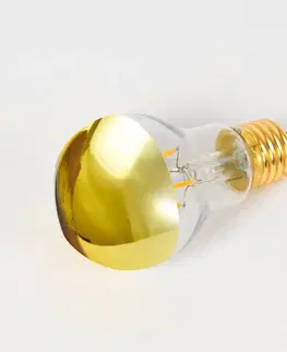 Stmívatelné LED žárovky Lucande E27 3,5W LED zrcadlená žárovka A60 2700K zlatá 2k