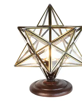 Lampy Stolní lampa ve tvaru hvězdy Star - 31*31*36 cm E27/max 1*40W Clayre & Eef 5LL-9340