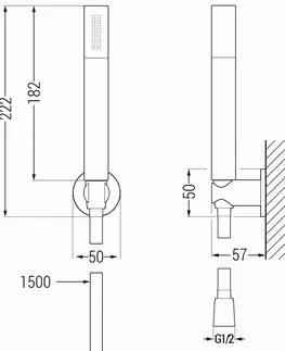 Sprchy a sprchové panely MEXEN/S R-70 sprchový set point, černá 785705051-70