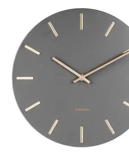 Hodiny Karlsson 5821GY Designové nástěnné hodiny  pr. 30 cm