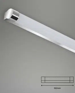 LED nástěnná svítidla BRILONER LED nástěnné svítidlo 59,2 cm 10W 1200lm chrom IP44 BRI 2051-118
