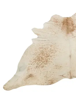Koberce a koberečky Bílo-hnědý koberec z hovězí kůže Cowhide salt pepper - 200*0,5*240cm/3-4m² J-Line by Jolipa 18697