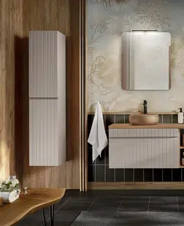 Koupelnový nábytek Comad Závěsná koupelnová skříňka Iconic 160 cm kašmír