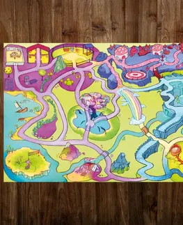 Hrací podložky Dětská podložka na hraní INSPIO s cestami - Pohádková krajina v růžovém