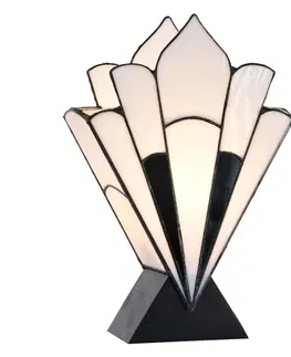 Svítidla Stolní lampa Tiffany ve vějířovitém tvaru Barea - 36*3*21 cm Clayre & Eef 5LL-6123