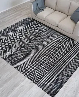 Moderní koberce Designový koberec v šedé barvě s jemnými vzory