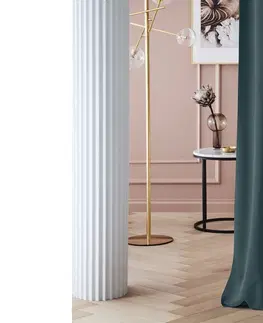 Zatemňovací závěsy Krásný jednobarevný zatemňující závěs v módní petrolejové barvě 140 x 280 cm