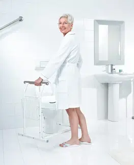 Koupelnový nábytek Sapho Opěrná mobilní madla k WC, bílá