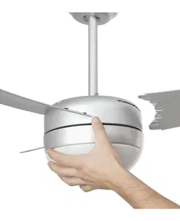 Domácí ventilátory Stropní ventilátor se světlem Faro EASY 33416 šedá