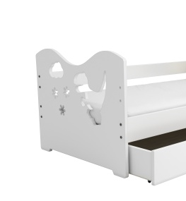 Postele Dětská postel ORTLER 80x160 typ 3, bílá čela + bílé boky