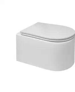 Koupelna MEREO WC závěsné kapotované, RIMLESS, 495x360x370, keramické, vč. sedátka CSS113S VSD84S1